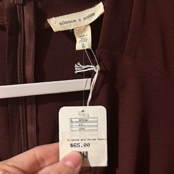 Silence and Noise - burgundy Jumpsuit size 2 - Picture 3 of 4